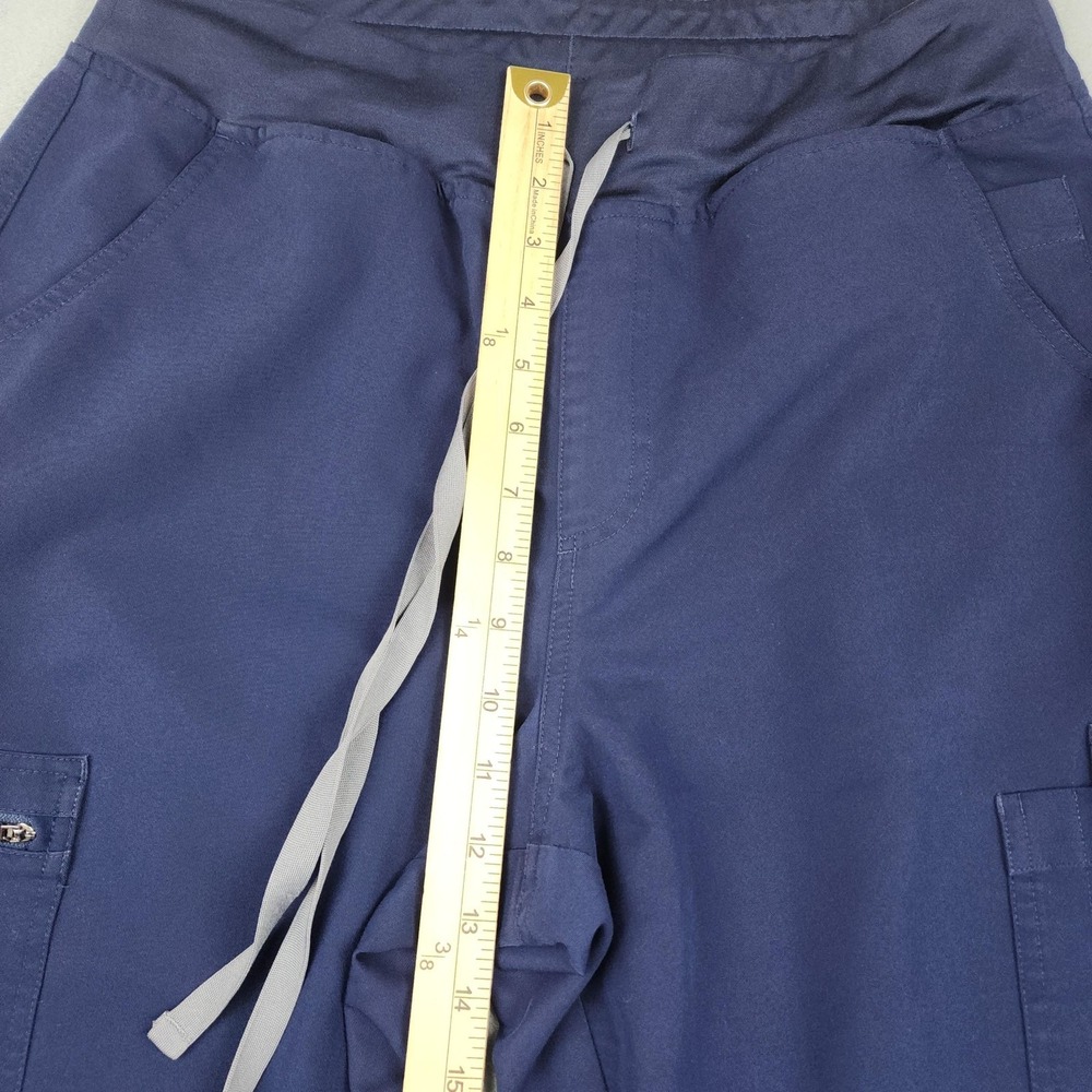 FIGS Scrub Set Womens L Blue Technical Collection Casma V Neck Top Cargo Pants - Picture 16 of 16